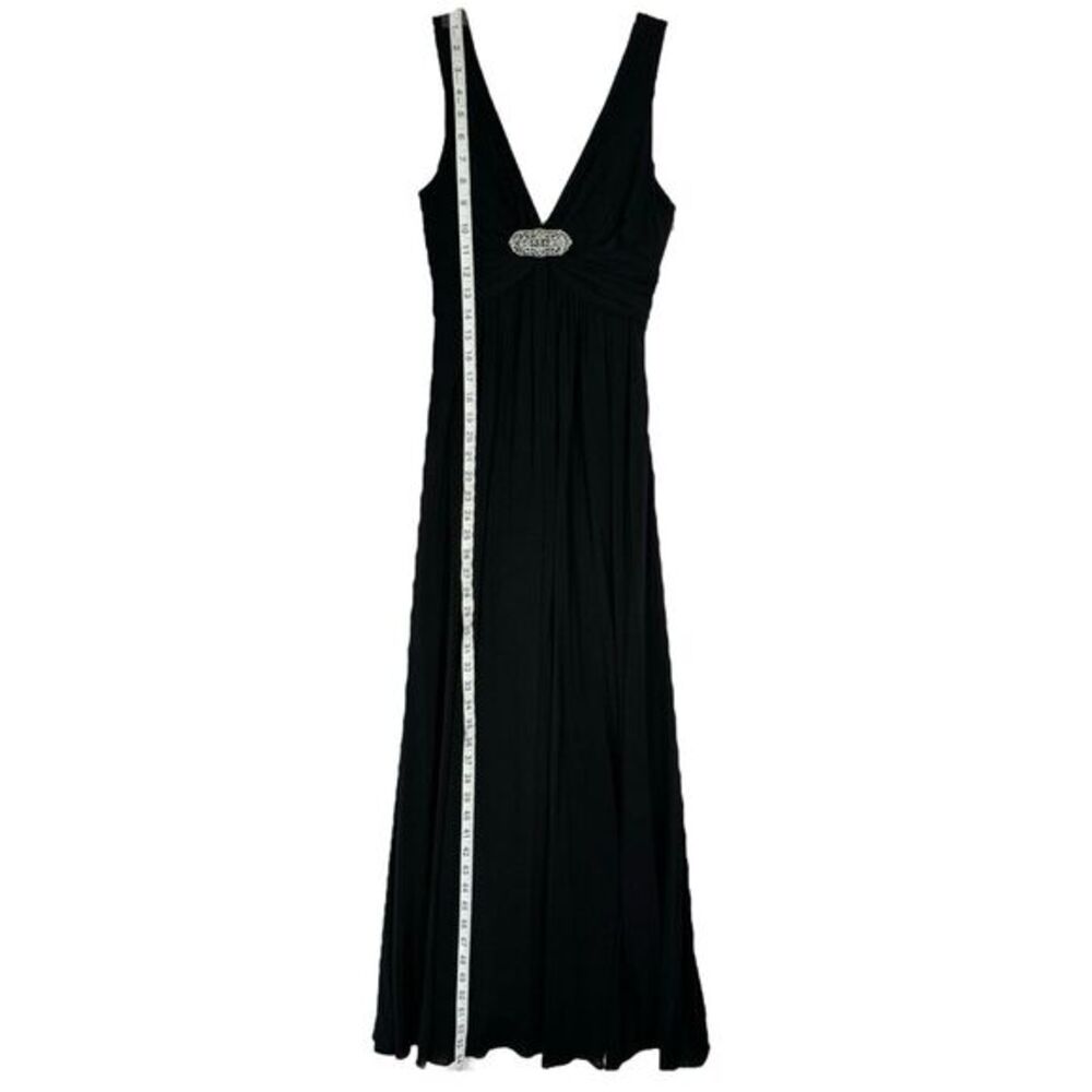 BCBGMAXAZRIA Black Ruched Maxi Dress Gown XS Jersey Ruched Formal Black Tie LBD - Picture 11 of 14